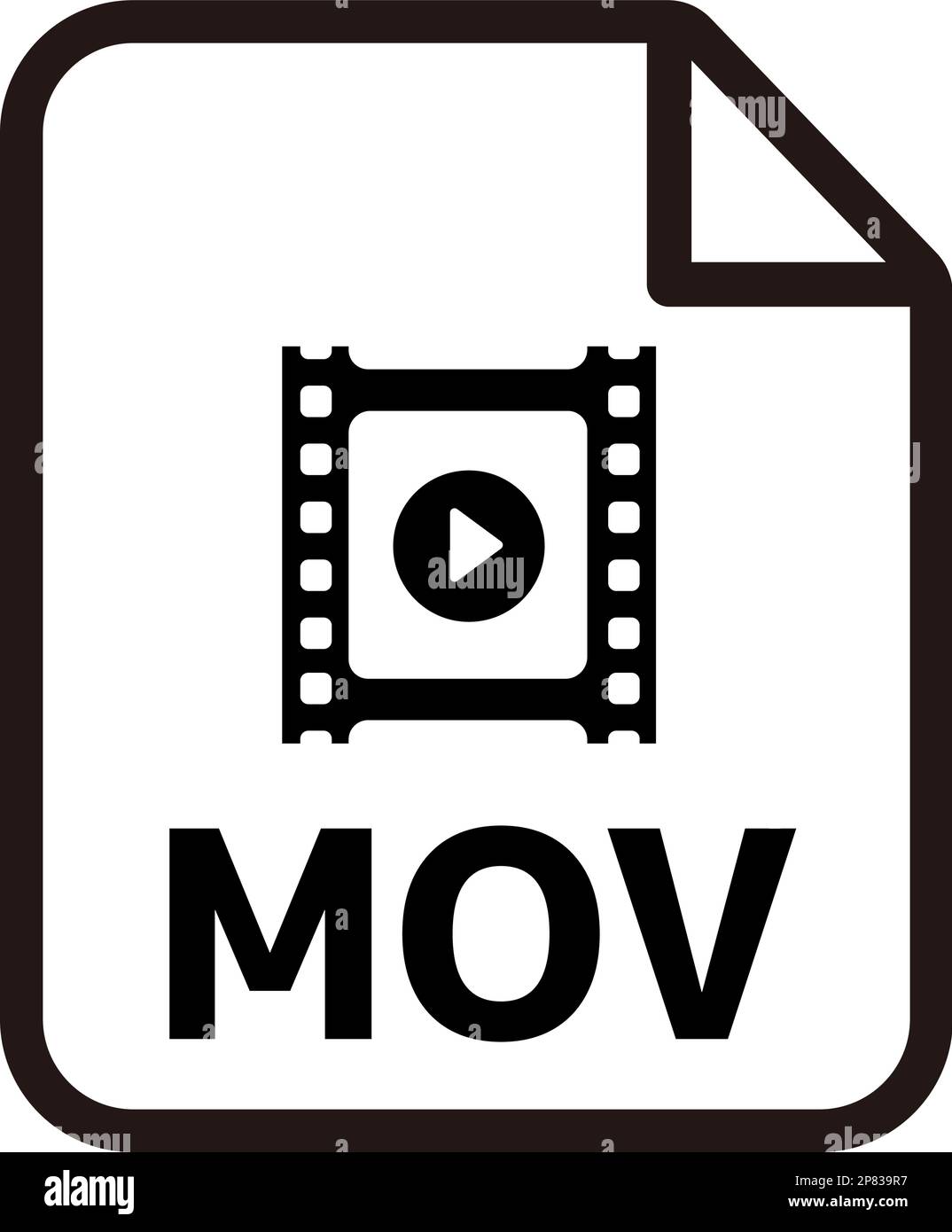 Formats de fichier illustration d'icône vectorielle | MOV Illustration de Vecteur