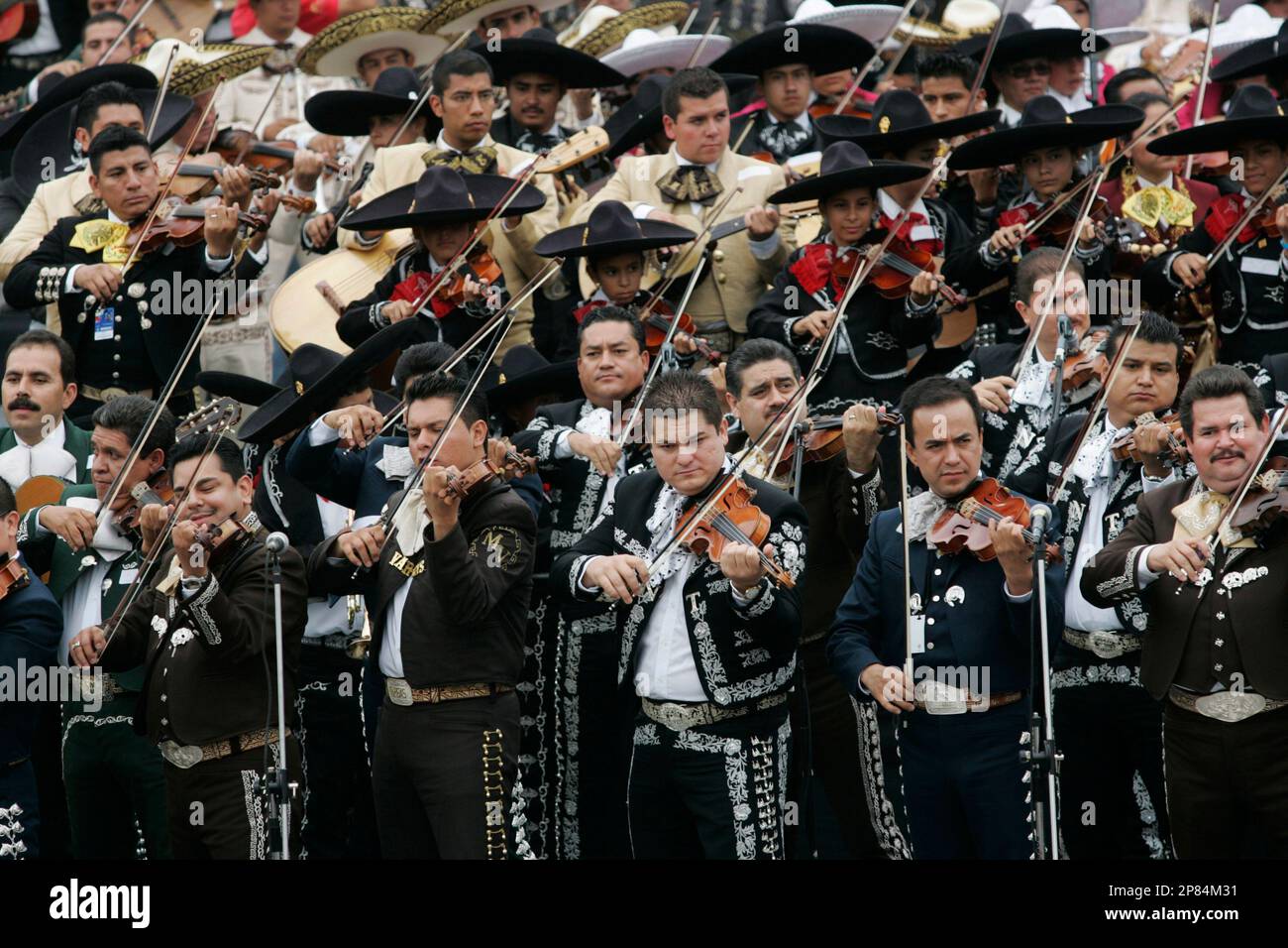 Mexican Mariachi musicians perform during the International Mariachi