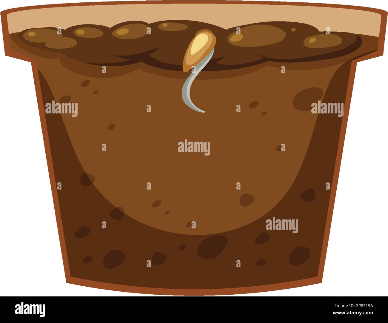 Illustration du concept de processus de germination des graines Illustration de Vecteur