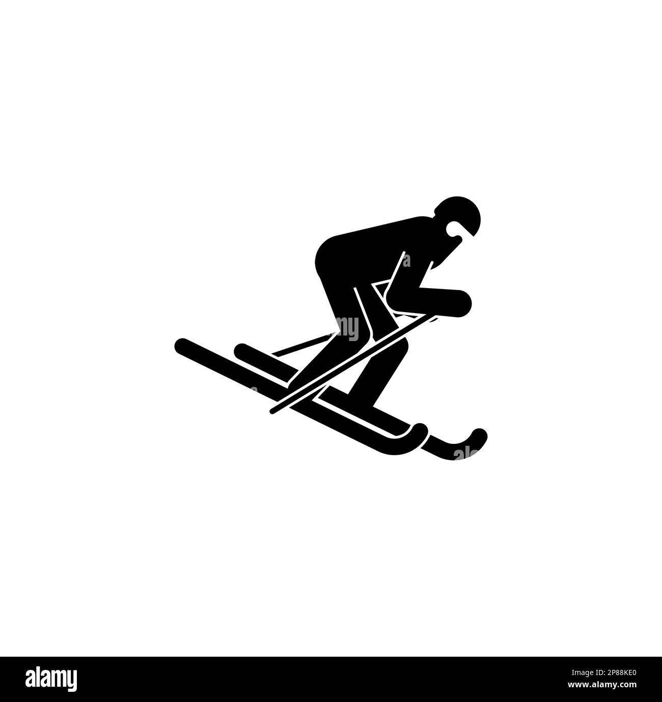 Symbole de skieur. Icône ski. Illustration vectorielle Illustration de Vecteur