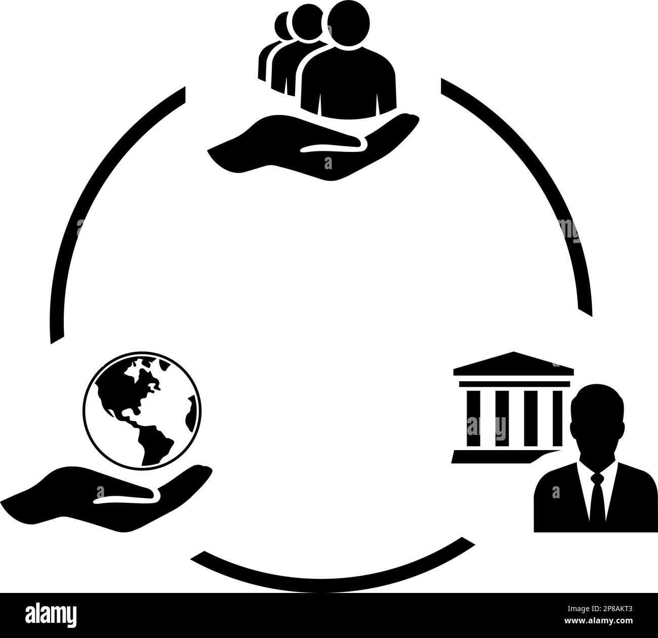 La conservation de l'environnement et les principes du développement durable sont des icônes du concept ESG Illustration de Vecteur