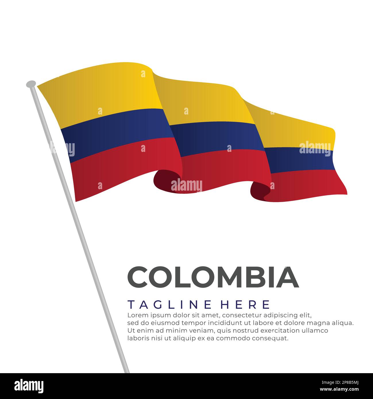 Modèle vectoriel drapeau Colombie moderne. Illustration vectorielle Illustration de Vecteur