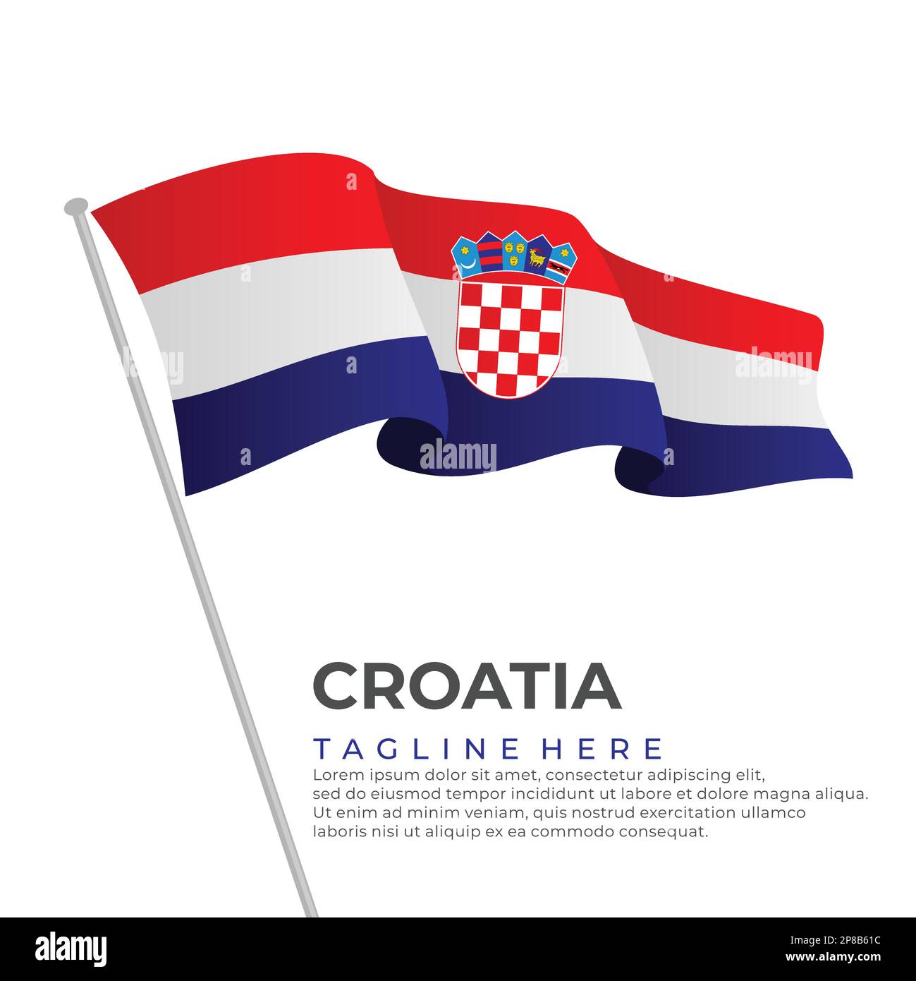 Modèle vecteur Croatie drapeau conception moderne. Illustration vectorielle Illustration de Vecteur