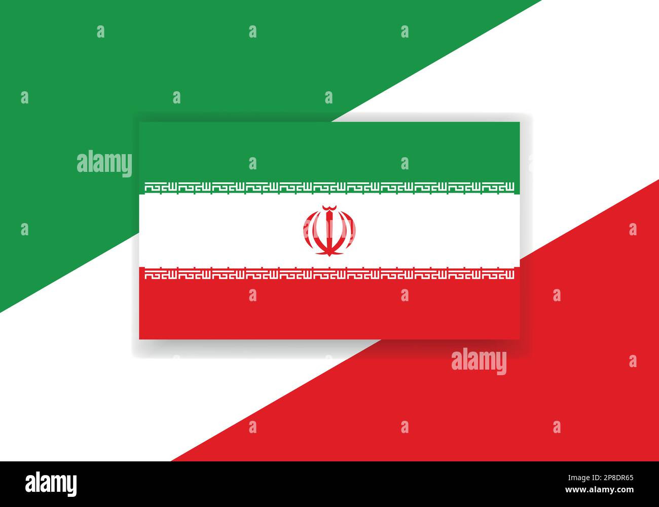 Vecteur Iran drapeau. Motif drapeau de pays. Indicateur de vecteur plat. Illustration de Vecteur