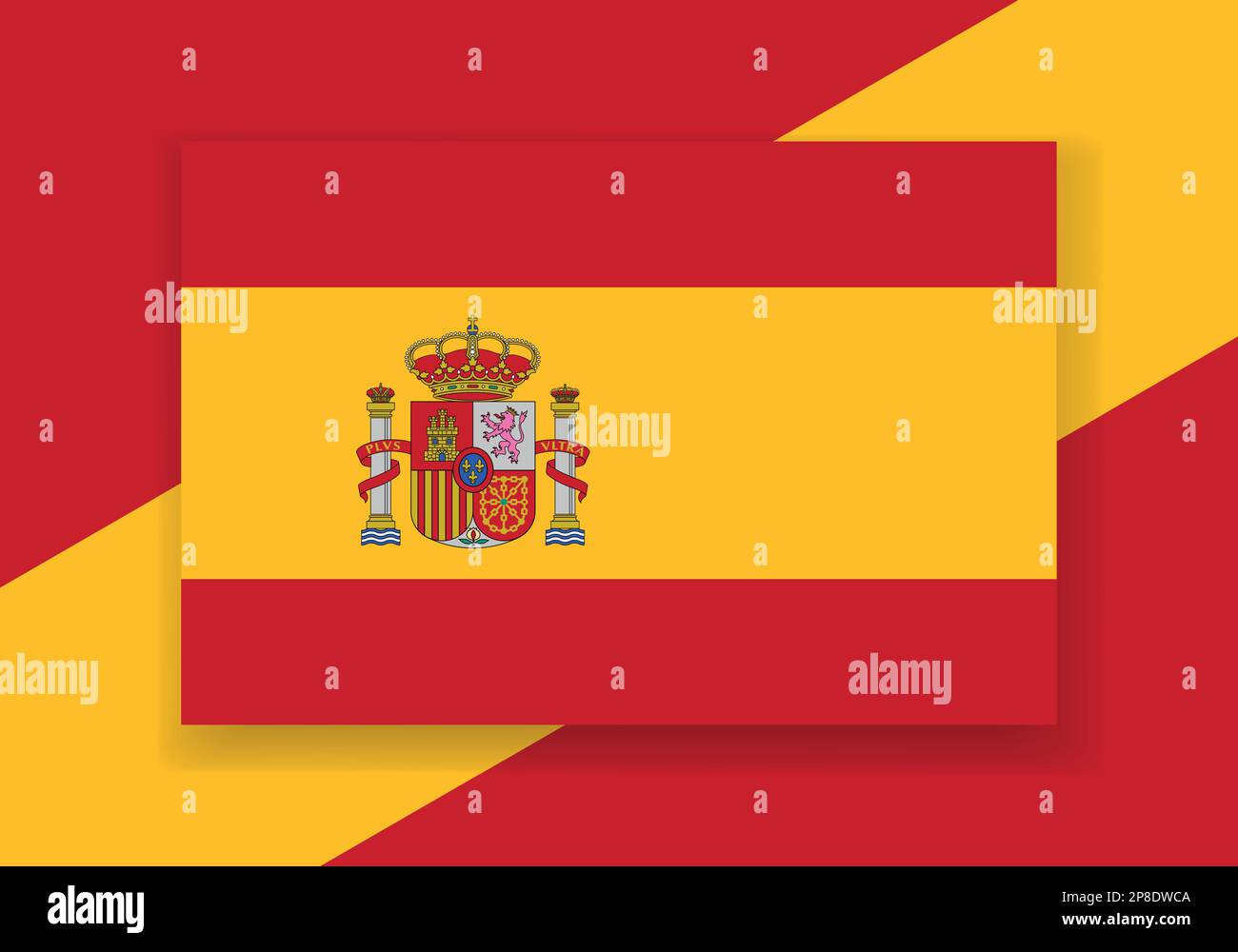 Drapeau Vector Espagne. Motif drapeau de pays. Indicateur de vecteur plat. Illustration de Vecteur