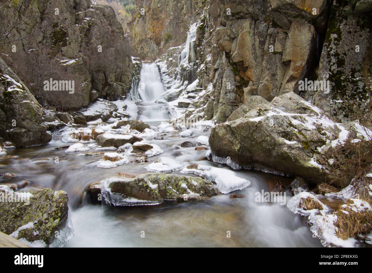 Cascade de Purgatorio, Rascafria, Madrid, Espagne Banque D'Images