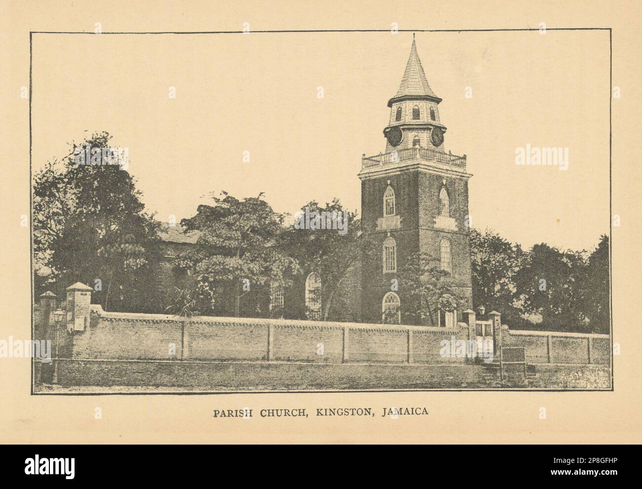 Église paroissiale de Kingston, Jamaïque. Reconstruit après le tremblement de terre de 1907. St Thomas 1889 Banque D'Images