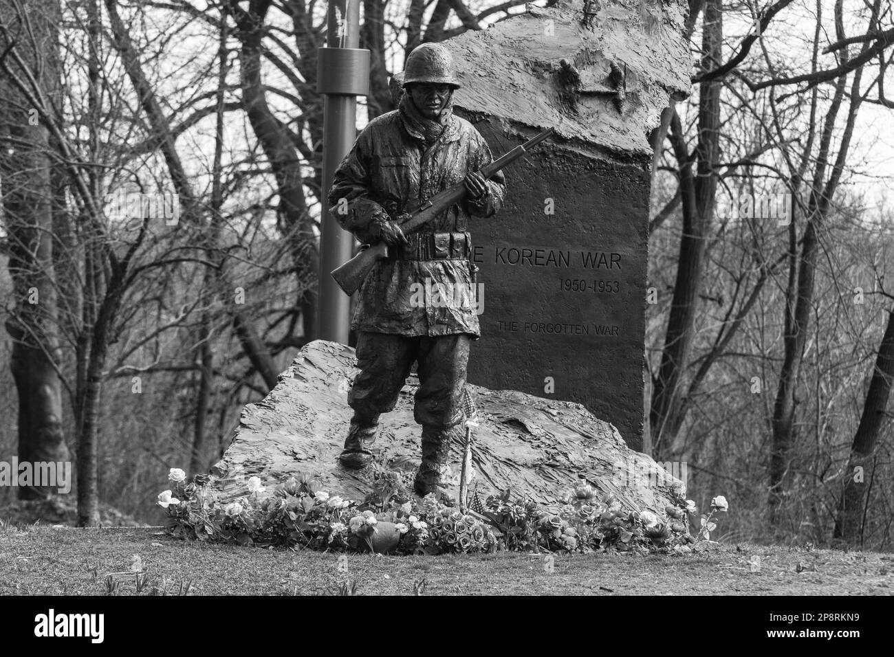 Mémorial de la guerre de Corée à Flushing Queens par le sculpteur William Crozier Banque D'Images
