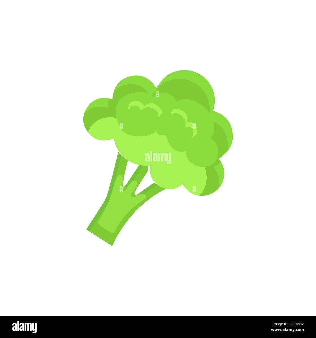 Vecteur d'icône de brocoli. Brocoli légume ferme fraîche nourriture saine. Brocoli coloré symbole de légumes d'icône réaliste sur fond blanc. Illustration de Vecteur