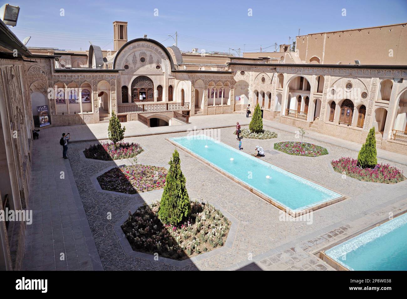 La Maison Tabataei, une maison historique à Kashan, en Iran. Banque D'Images