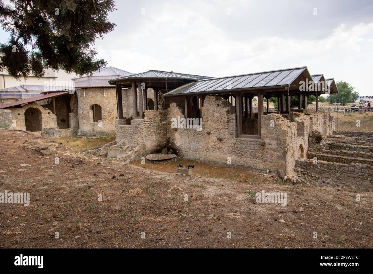 A Piazza Armerina, Italie , le 08-04-23, Villa romana del Casale, inscrite sur la liste du patrimoine mondial de l'UNESCO pour ses magnifiques mosaïques Banque D'Images