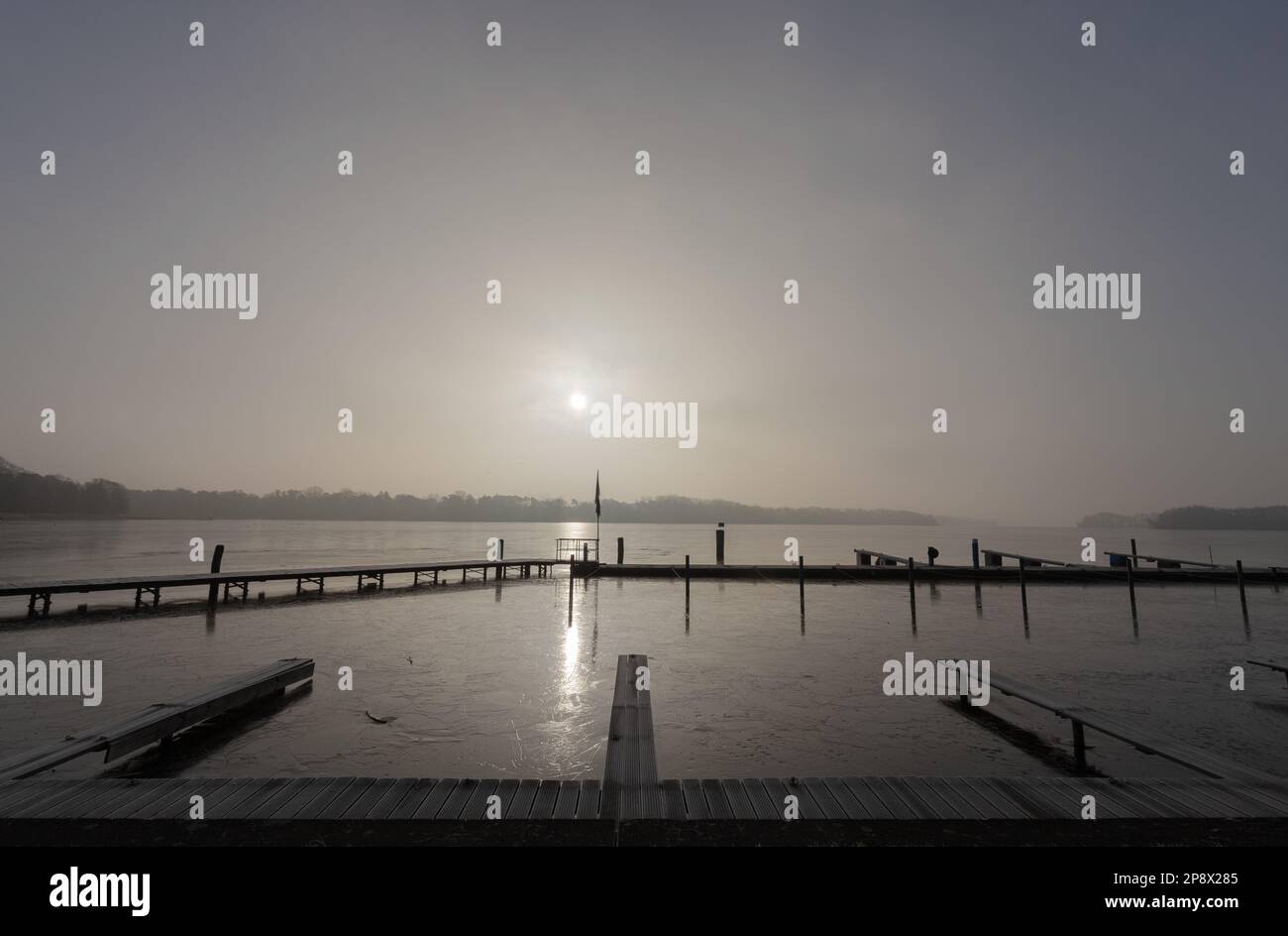 hiver à bad saarow Banque D'Images