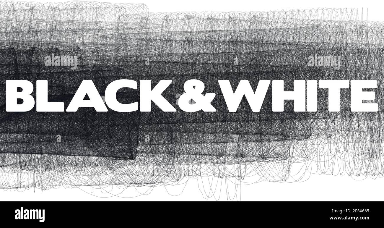 Arrière-plan large ombré noir et blanc abstrait. Motif graphique vectoriel de lignes fines Illustration de Vecteur