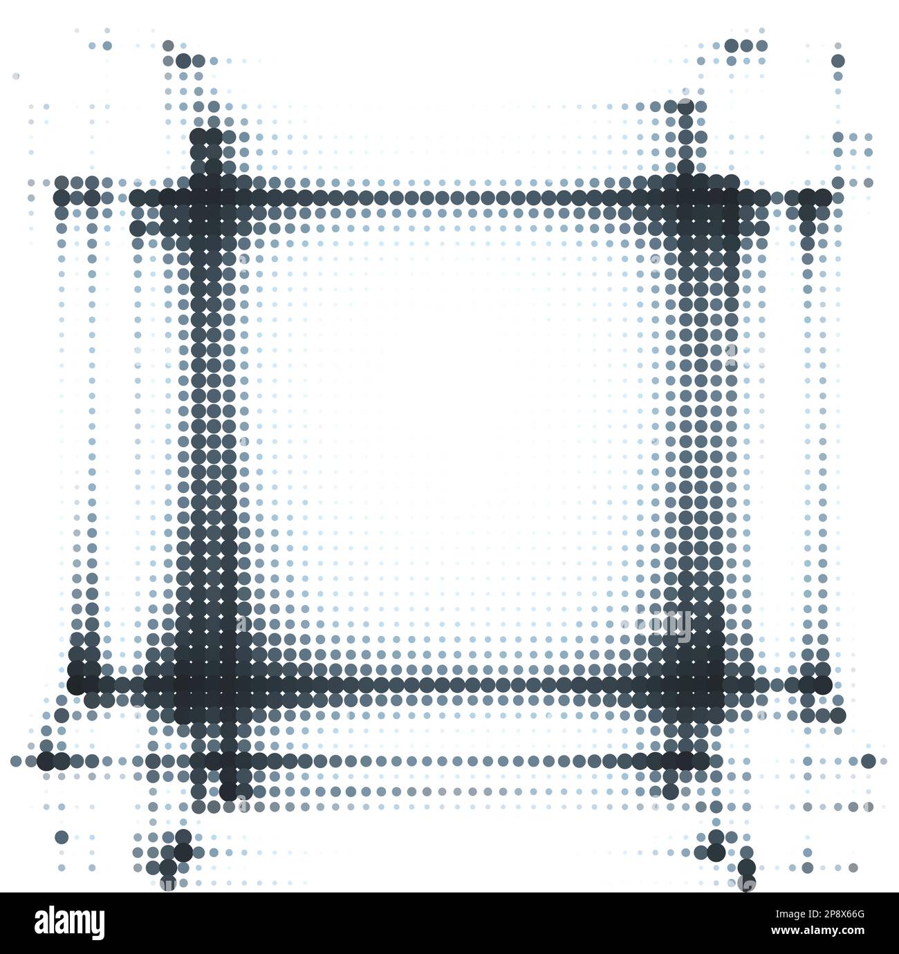 Cadre abstrait en pointillés noirs avec effet demi-ton. Illustration graphique vectorielle Illustration de Vecteur