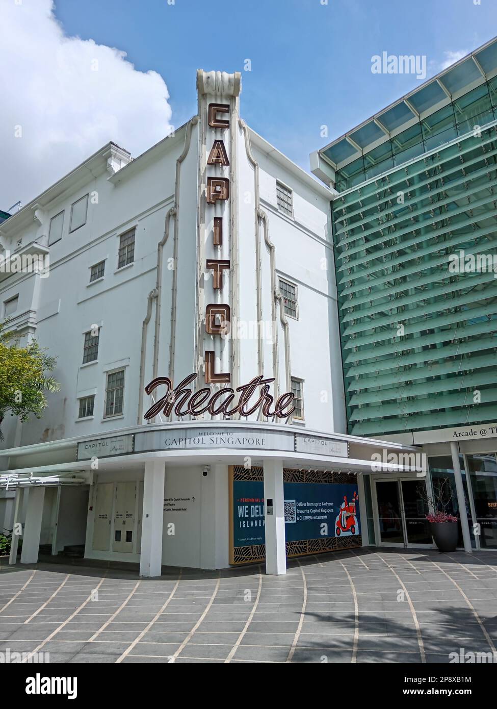 Singapour - 26 février 2023 : le Théâtre du Capitole, brièvement Kyo-EI Gekijo, est un cinéma et un théâtre historiques situé à Singapour. Il a été adjoint à quatre- Banque D'Images