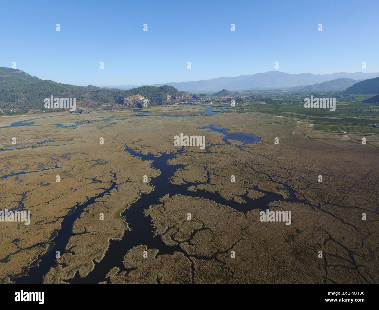 Dalyan Turquie vues aériennes Banque D'Images