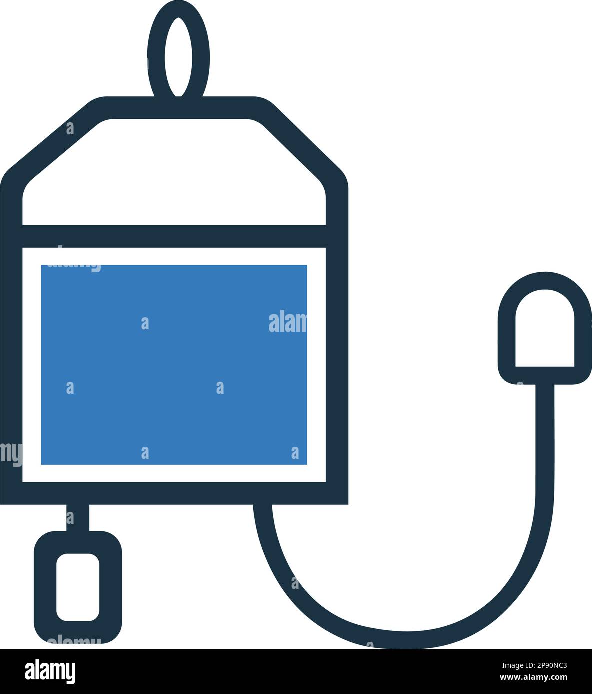 Icône transfusion sanguine, graphiques vectoriels. Utilisation pour les projets commerciaux, les supports d'impression, le Web ou tout type de projet de conception. Illustration de Vecteur