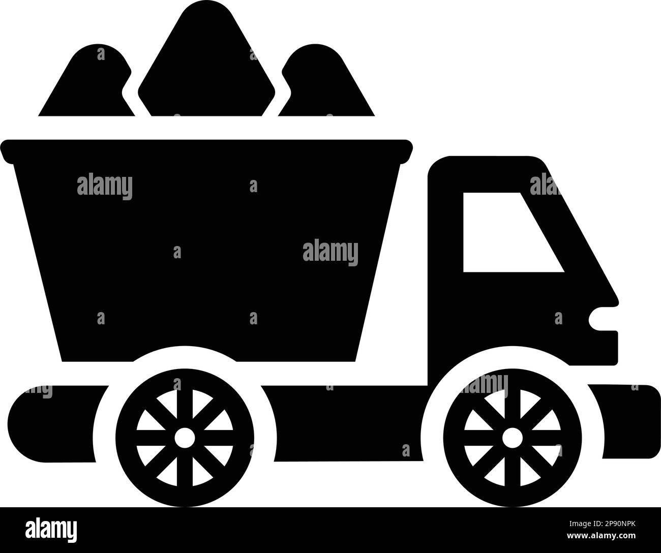 Icône de chariot à ordures. Une icône magnifique et méticuleuse. Vecteur bien organisé et modifiable pour toutes les utilisations. Illustration de Vecteur