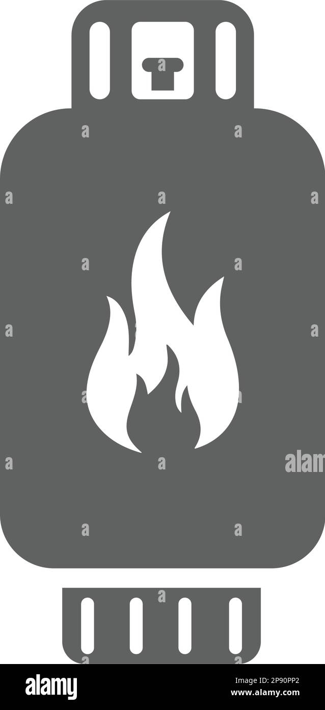 Bouteille de gaz,icône. Une icône magnifique et méticuleuse. Vecteur bien organisé et modifiable pour toutes les utilisations. Illustration de Vecteur