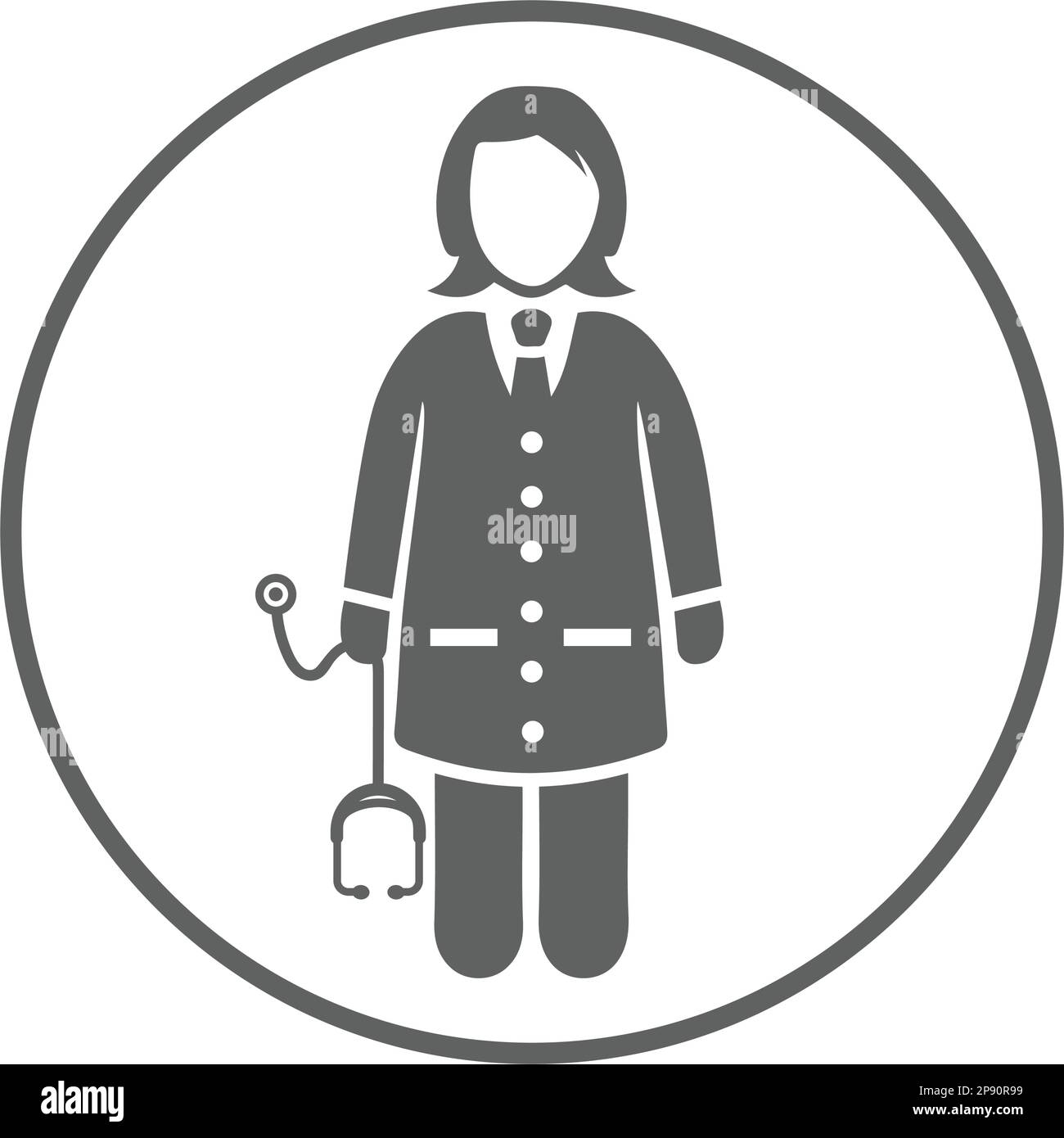 Icône infirmière, Femme médecin. Design élégant et vecteur entièrement modifiable pour les projets commerciaux, les supports d'impression, le Web ou tout type de conception. Illustration de Vecteur