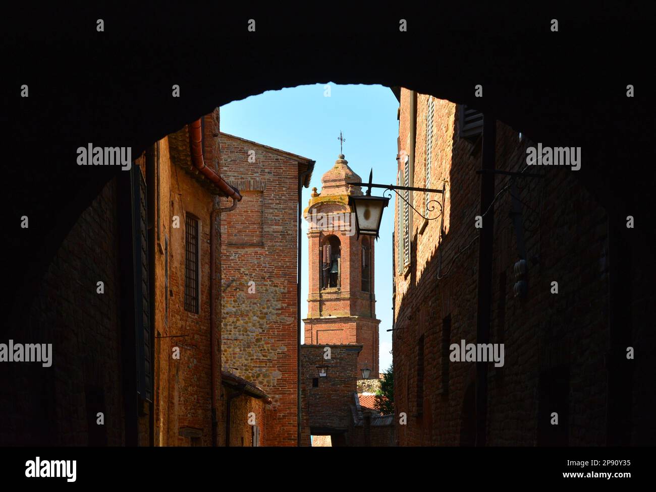 Città della Pieve (Italie) - Une vieille ville suggestive dans la province de Pérouse, en Ombrie, avec une architecture de renaissance. Ici le centre historique Banque D'Images