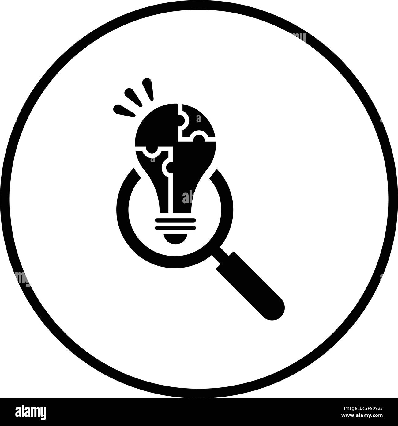 Recherche de l'icône idée créative. Utilisation dans l'impression, le Web, les projets de conception ou tout type d'usage commercial. Illustration de Vecteur