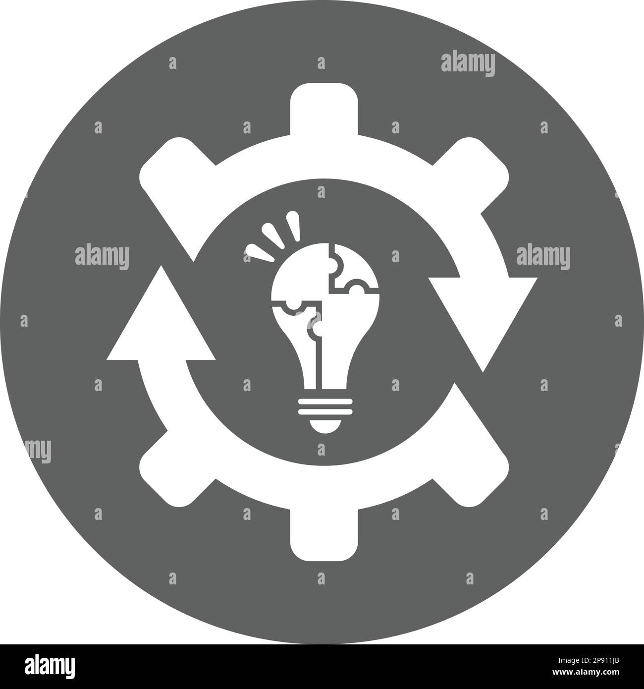 Actualiser l'icône d'idée. Vecteur simple bien organisé et conception méticuleuse. Illustration de Vecteur