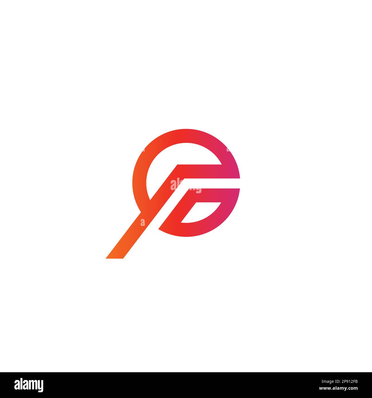 Logo GF. Lettre G Icon Modern Design Illustration de Vecteur