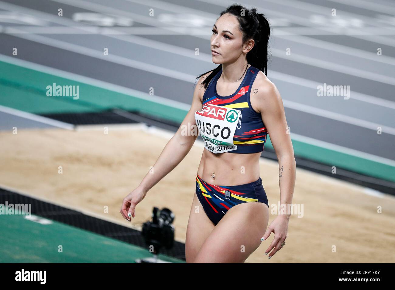 Istanbul, Turquie, 4 mars 2023. Florentina Costina Iusco, de Roumanie, participe à long Jump Women lors des championnats européens d'athlétisme 2023 - jour 2 à l'Atakoy Arena d'Istanbul, Turquie. 4 mars 2023. Crédit : Nikola Krstic/Alay Banque D'Images