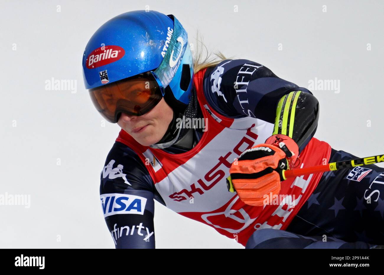 Mikaela Shiffrin Handling Course Conditions During Olympic Slalom Finals