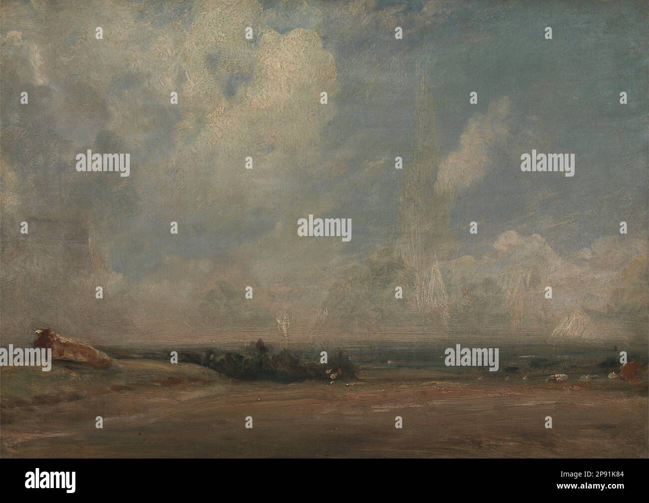 Une vue de Hampstead Heath (?) Vers 1825 par John Constable Banque D'Images