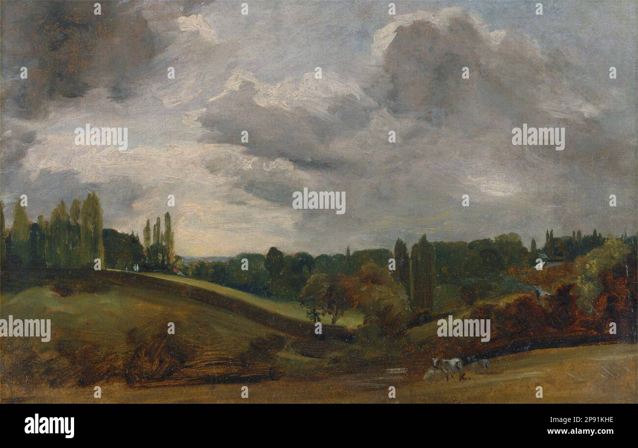 Bergholt est vers 1813 par John Constable Banque D'Images