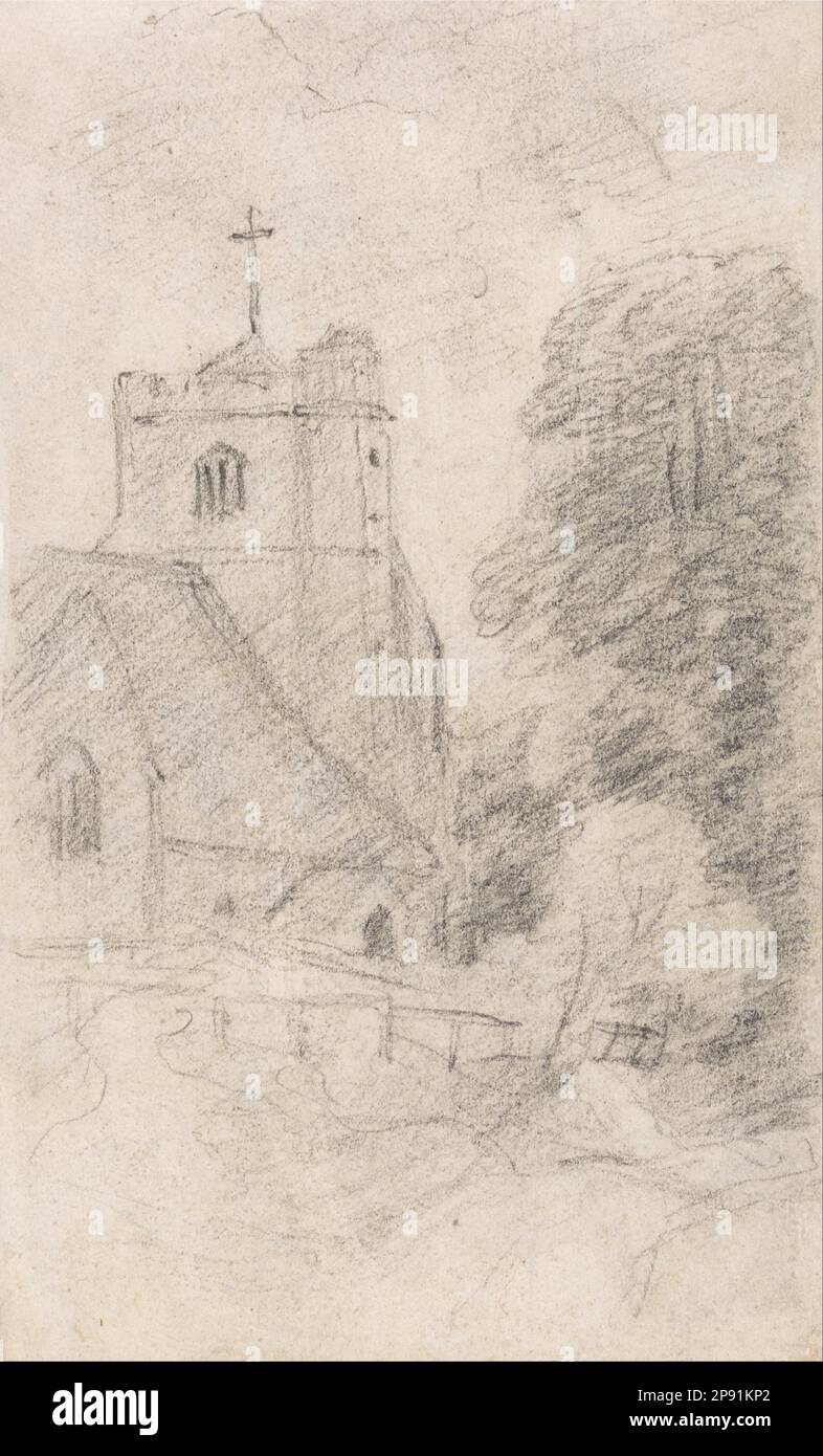 Leatherhead Church, près d'Epsom, du nord-est 1806 par John Constable Banque D'Images