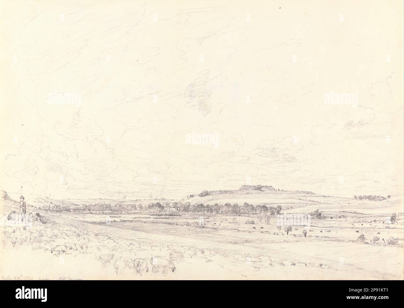 Vieux Sarum à midi 1829 par John Constable Banque D'Images