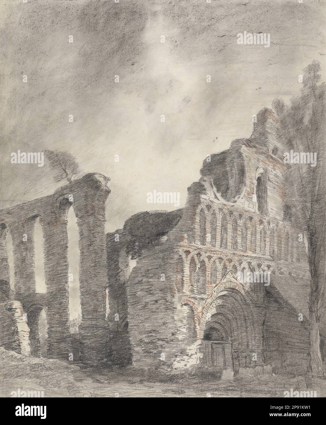 Ruine de Saint Prieuré de Botolph, Colchester vers 1809 par John Constable Banque D'Images