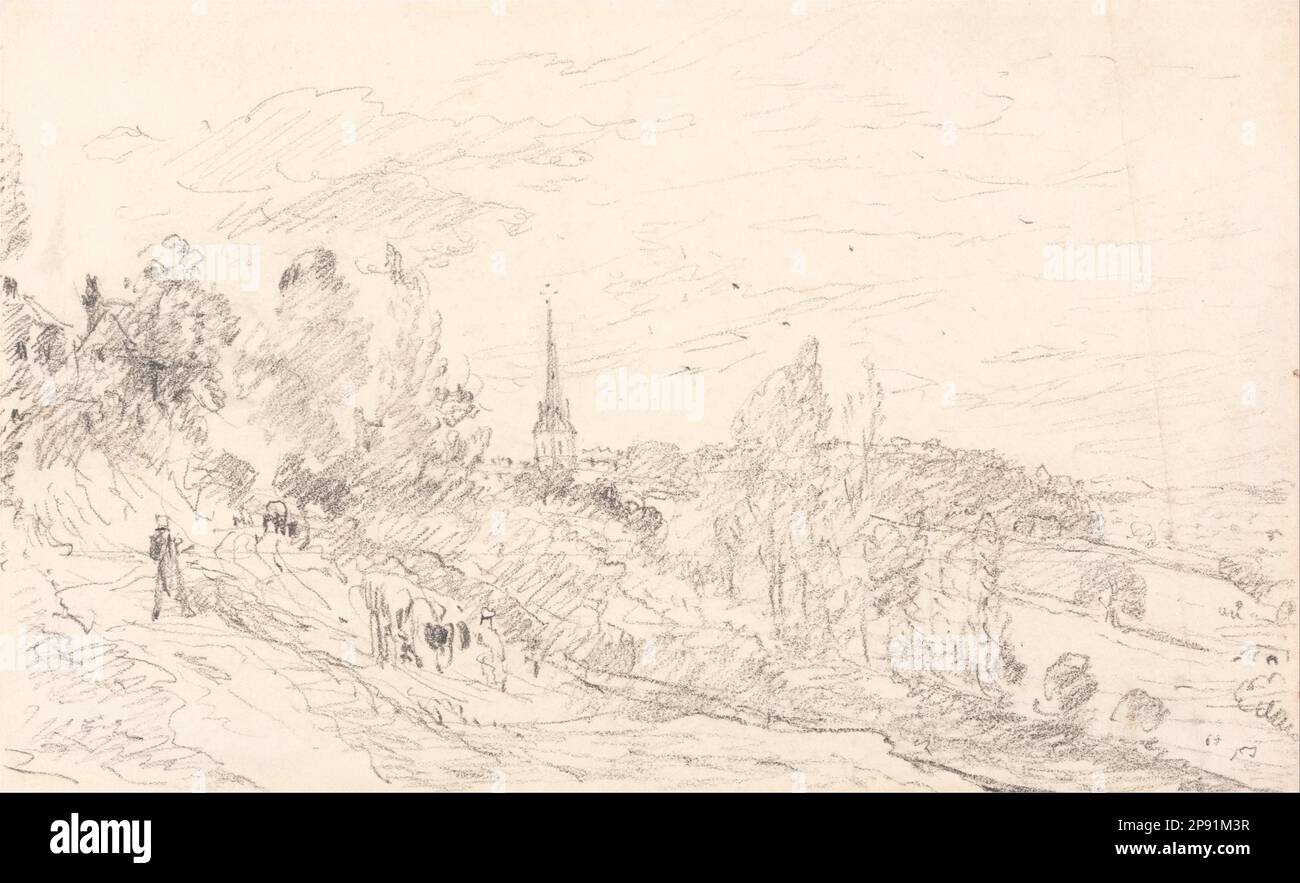 Vue près d'Arundel entre 1834 et 1835 par John Constable Banque D'Images