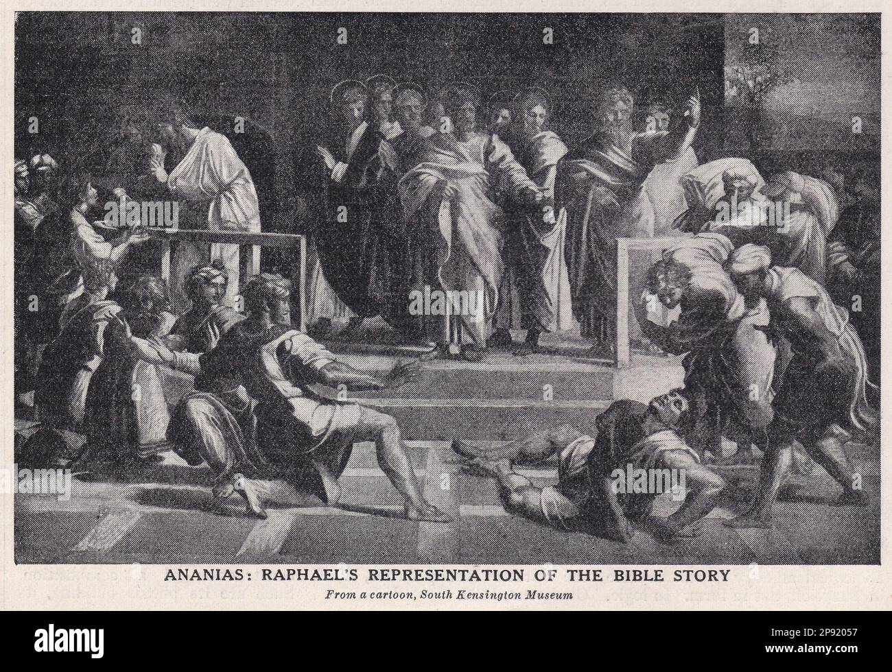Ananias - représentation de Raphaël de l'histoire de la Bible. Banque D'Images