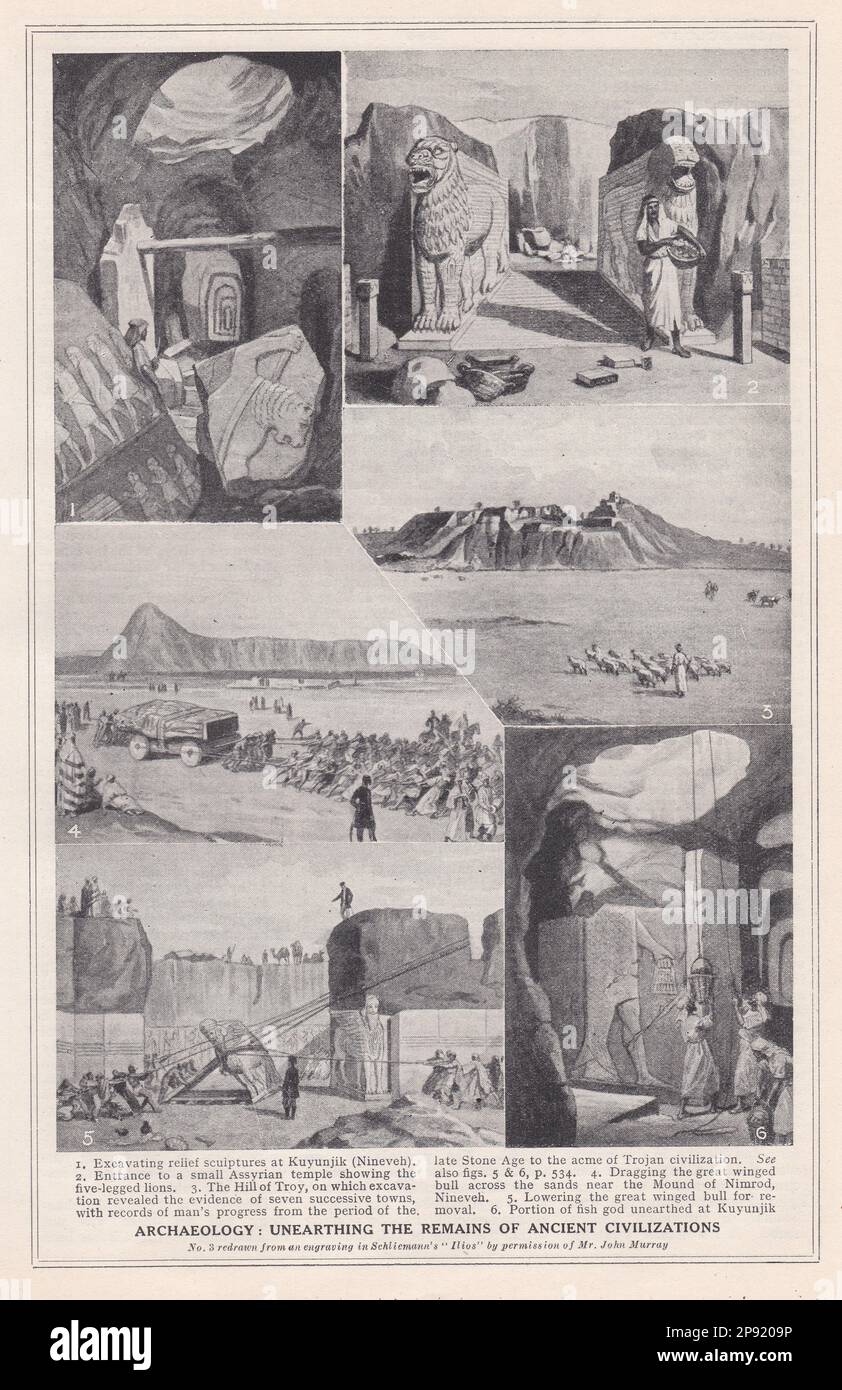 Archéologie - Démasse des vestiges des civilisations anciennes. Banque D'Images