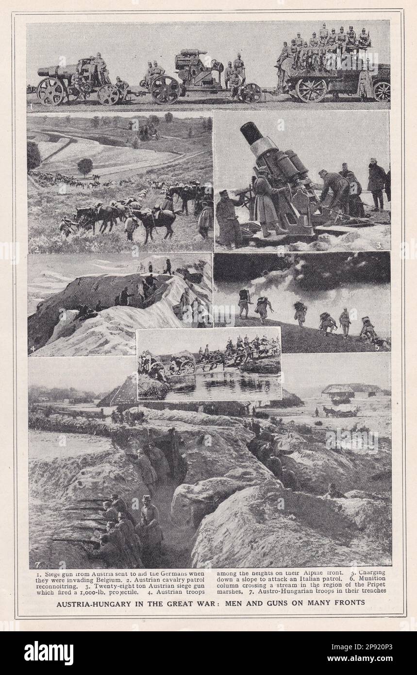 Autriche-Hongrie dans la Grande Guerre - hommes et canons sur de nombreux fronts 1914 - 1918. Banque D'Images