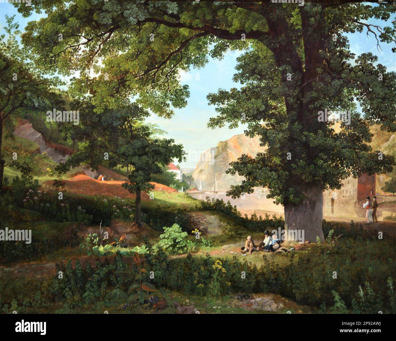 Francis Danby 1793-1861 Clifton Rocks de Rownham Fields Banque D'Images