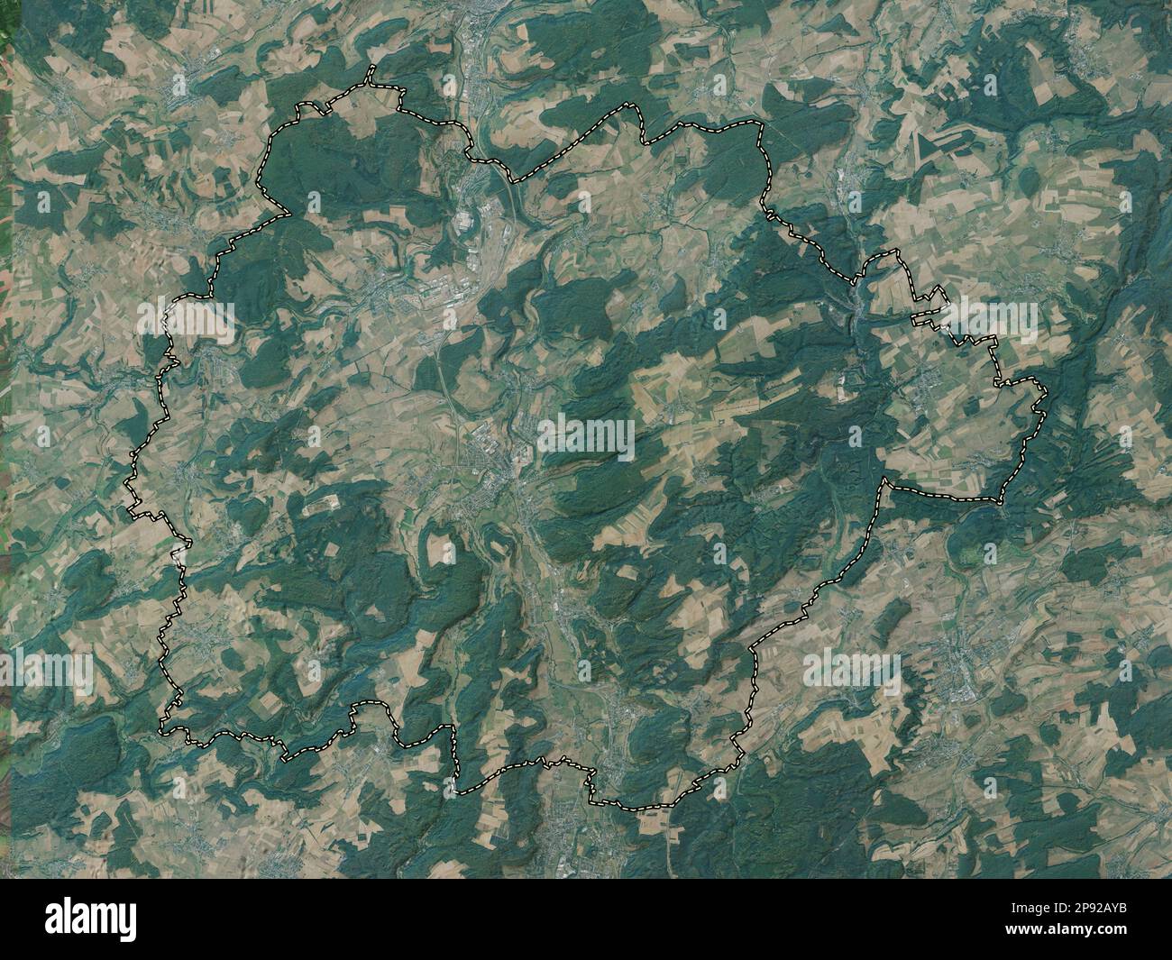 Canton de Luxembourg. Carte satellite haute résolution Banque D'Images