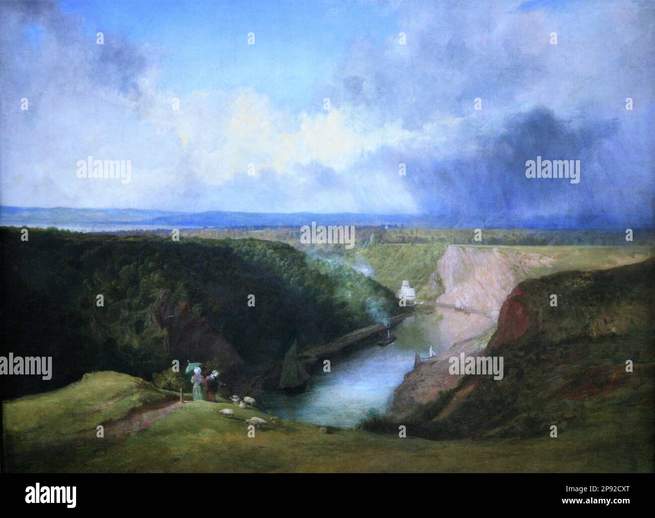 William West 1793-1861 la gorge Avon depuis le sommet de l'observatoire Clifton Bristol Banque D'Images