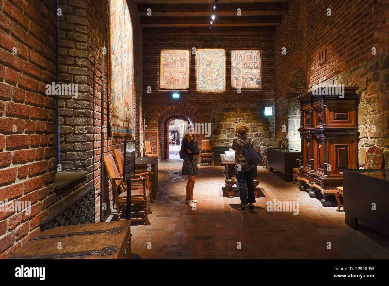 La Norvège, Oslo, la forteresse d'Akershus ou le château d'Akershus, Akershus Festning, est un château médiéval qui a été construit pour protéger Oslo, résidence royale historique Banque D'Images