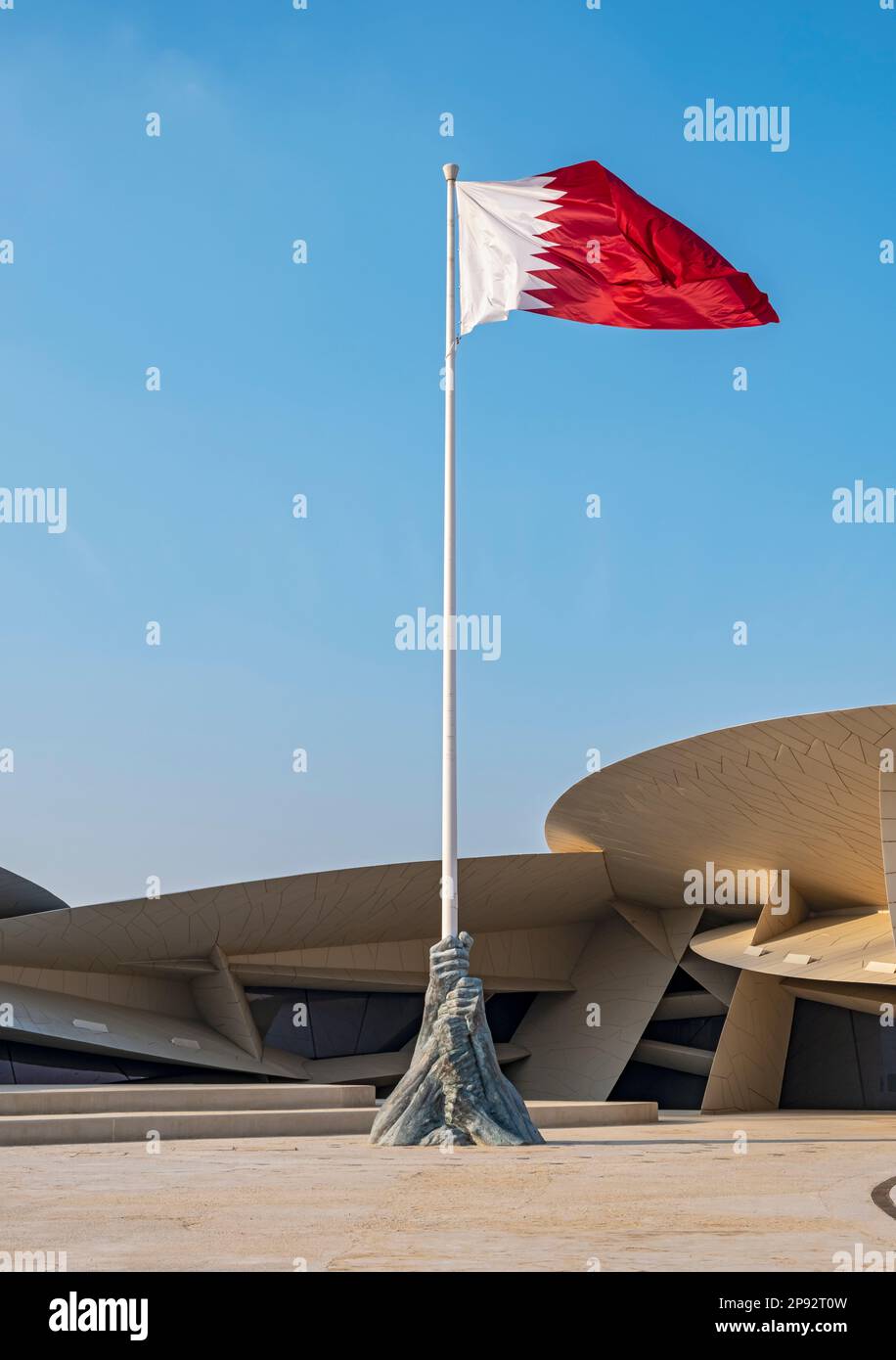 Sculpture du drapeau de gloire, Musée national du Qatar, Doha Banque D'Images