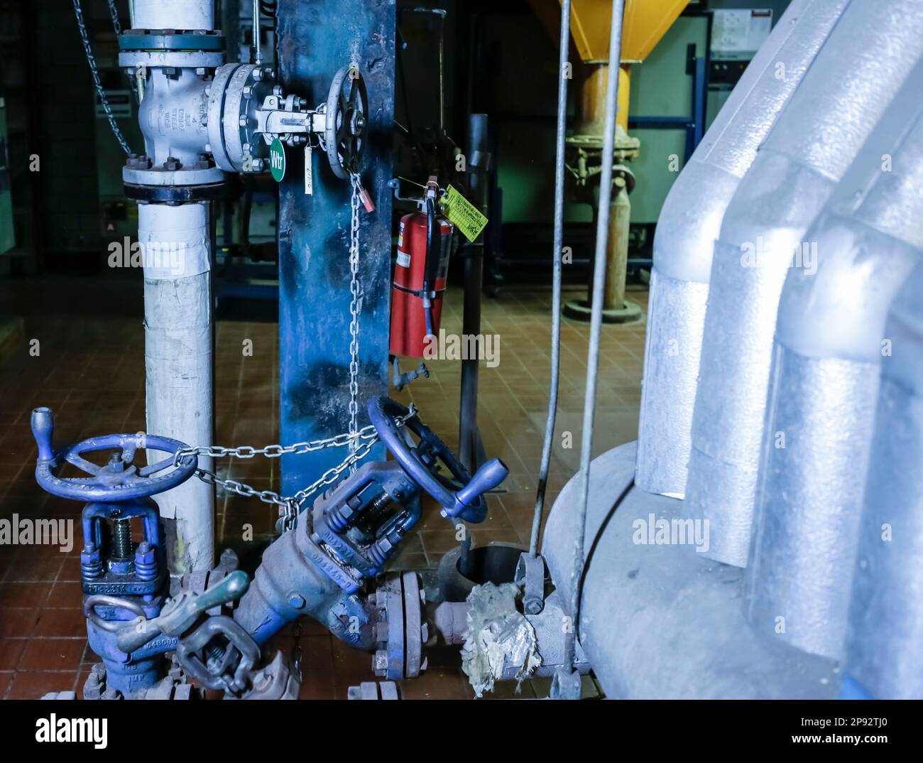 Le fonctionnement interne d'une usine moderne à Detroit, MI USA Banque D'Images