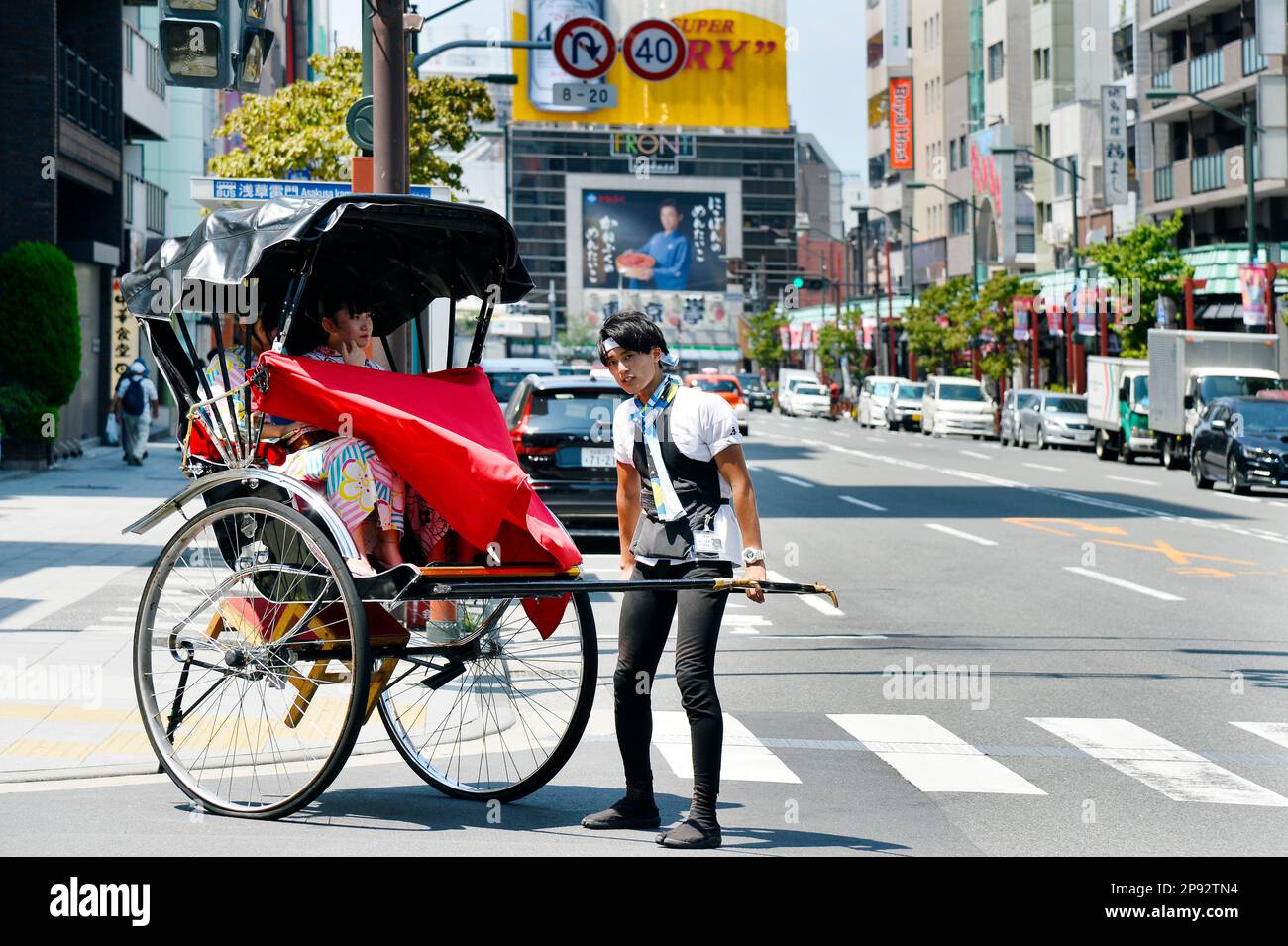 Excursion en pousse-pousse à Tokyo - Japon Banque D'Images