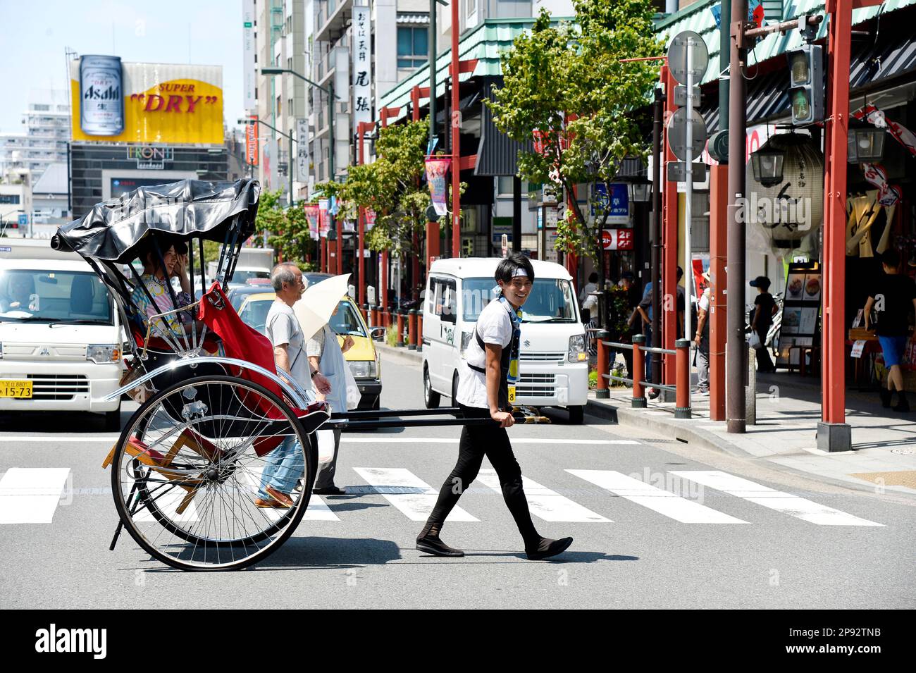 Excursion en pousse-pousse à Tokyo - Japon Banque D'Images