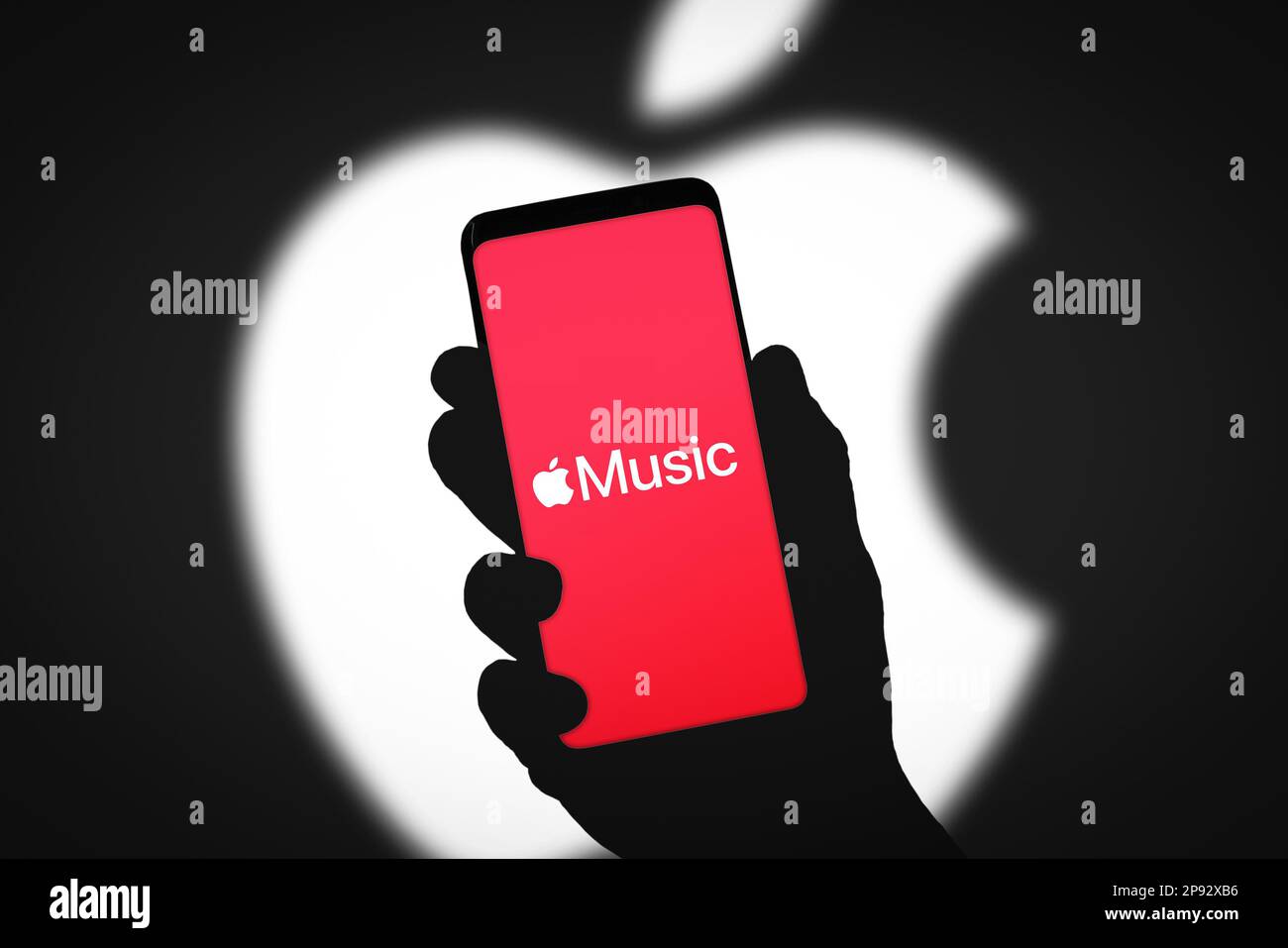 Application de diffusion de musique Apple Banque D'Images