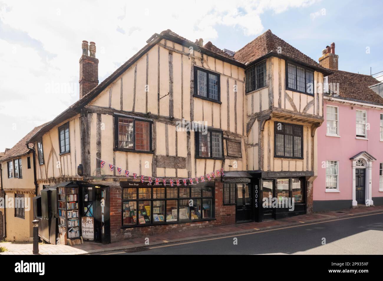 Angleterre, East Sussex, Lewes, librairie du quinzième siècle Banque D'Images