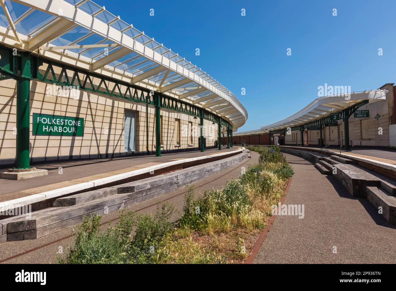 Angleterre, Kent, Folkestone, gare de Folkestone Harbour Banque D'Images